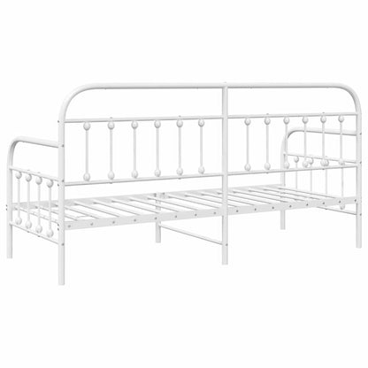 vidaXL Daybed Frame White 80 x 200 cm Powder-Coated Steel