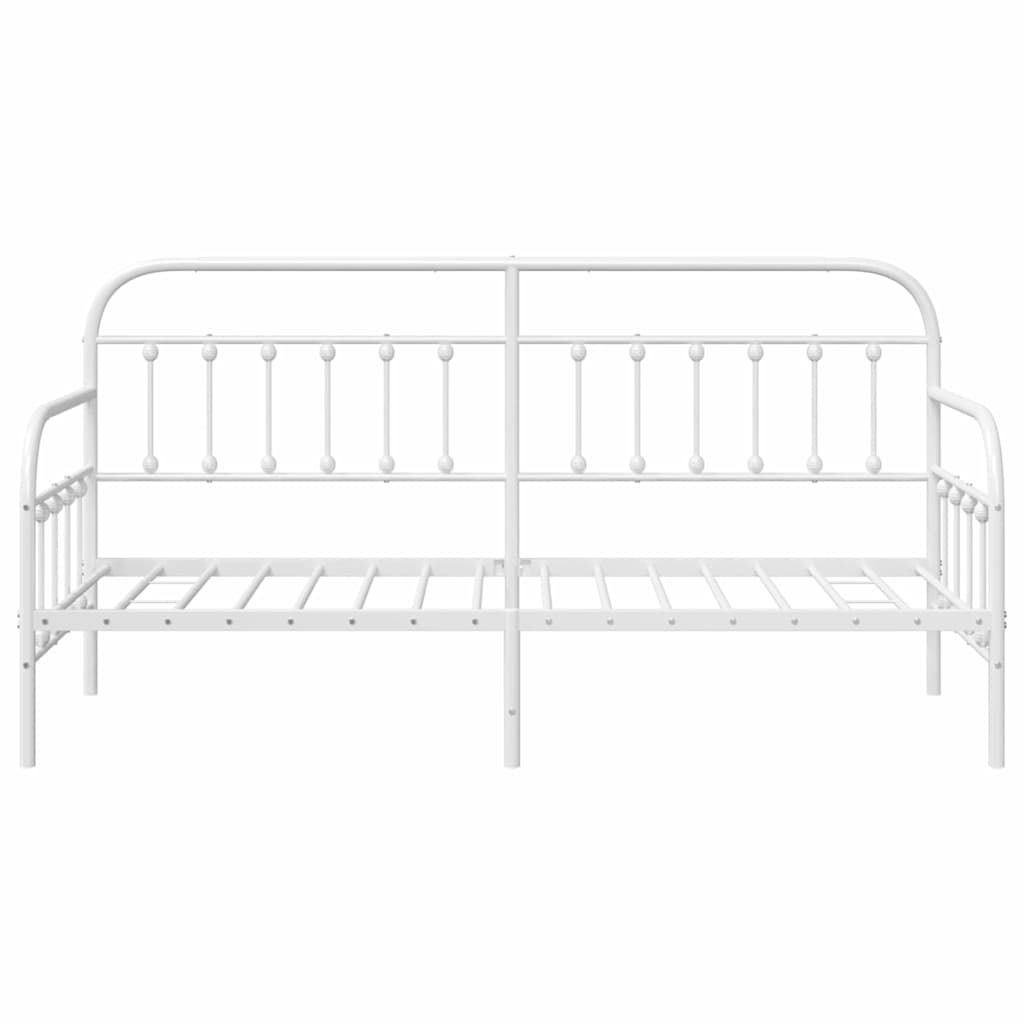 vidaXL Daybed Frame White 80 x 200 cm Powder-Coated Steel