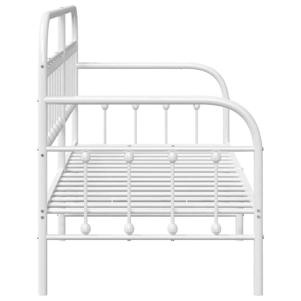vidaXL Daybed Frame White 80 x 200 cm Powder-Coated Steel