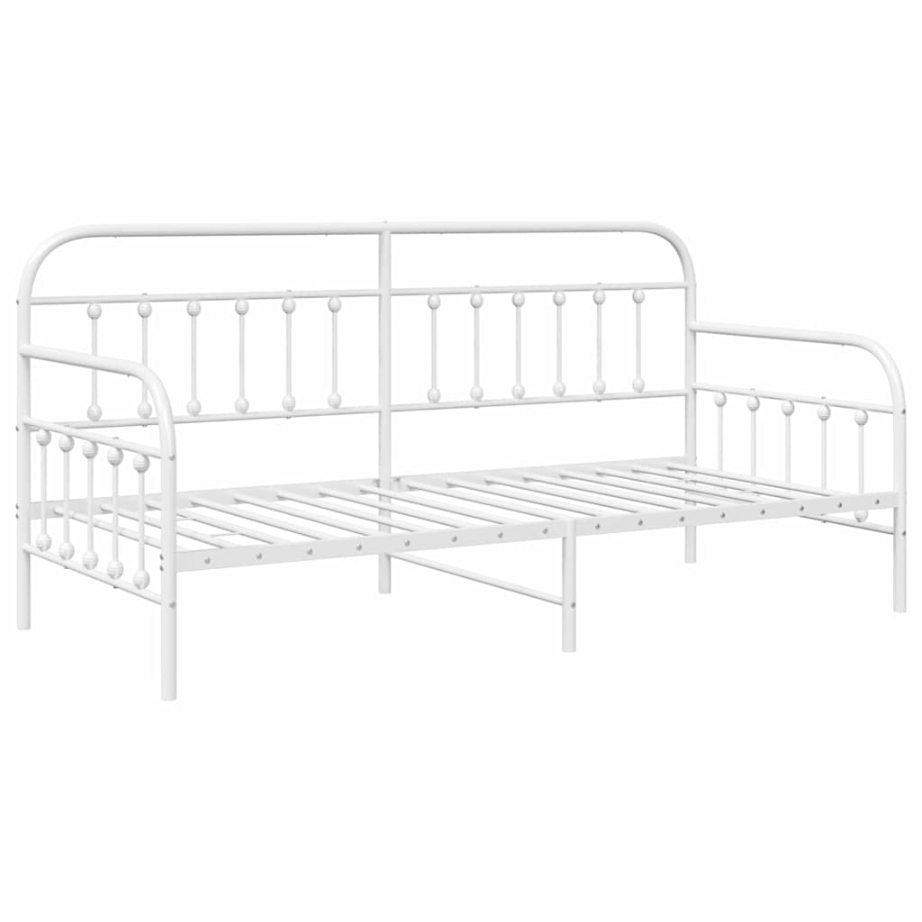 vidaXL Daybed Frame White 107 x 203 cm Powder-Coated Steel