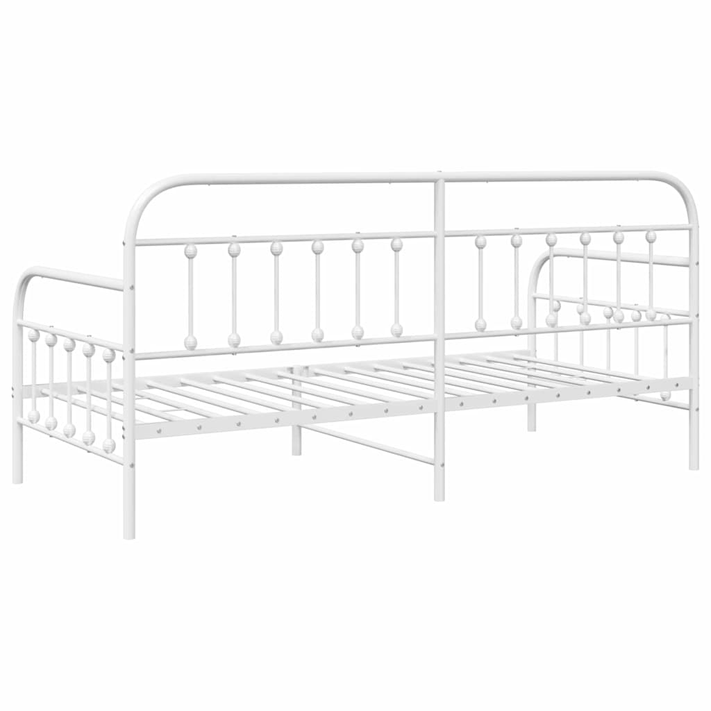 vidaXL Daybed Frame White 107 x 203 cm Powder-Coated Steel