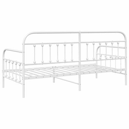 vidaXL Daybed Frame White 107 x 203 cm Powder-Coated Steel