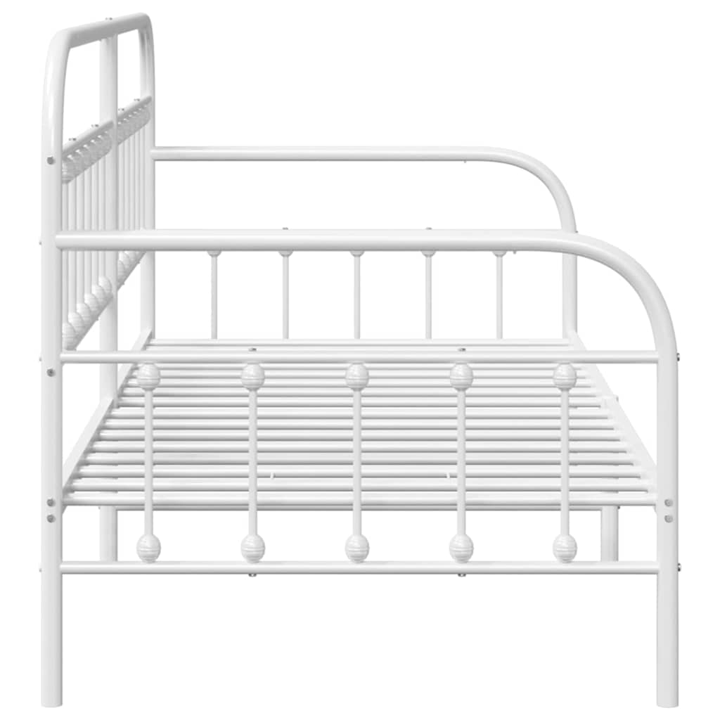 vidaXL Daybed Frame White 107 x 203 cm Powder-Coated Steel
