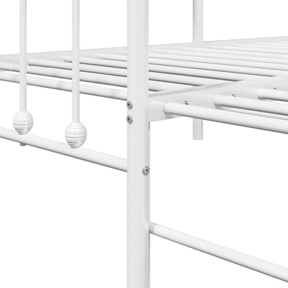 vidaXL Daybed Frame White 75 x 190 cm Powder-Coated Steel