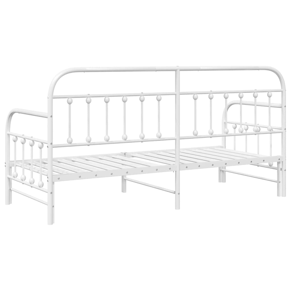 vidaXL Daybed Frame White 75 x 190 cm Powder-Coated Steel
