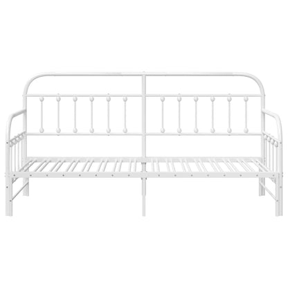 vidaXL Daybed Frame White 75 x 190 cm Powder-Coated Steel