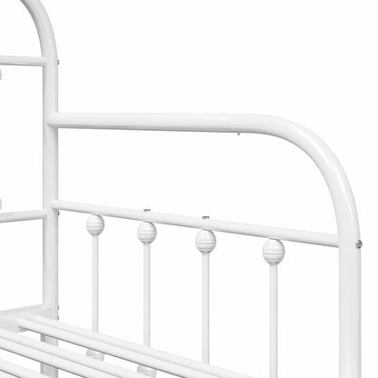 vidaXL Daybed Frame White 80 x 200 cm Powder-Coated Steel