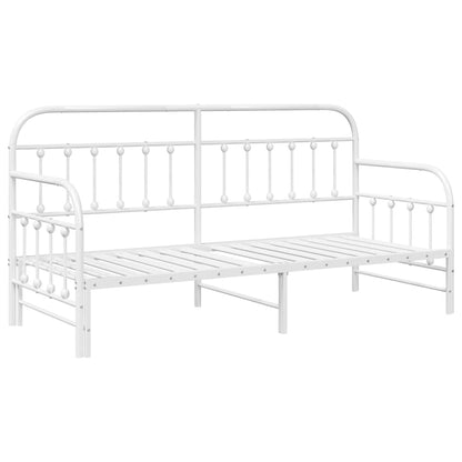 vidaXL Daybed Frame White 80 x 200 cm Powder-Coated Steel