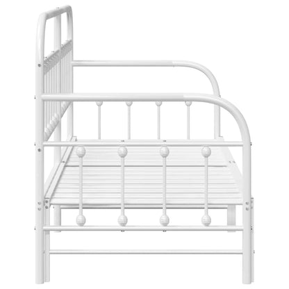 vidaXL Daybed Frame White 80 x 200 cm Powder-Coated Steel