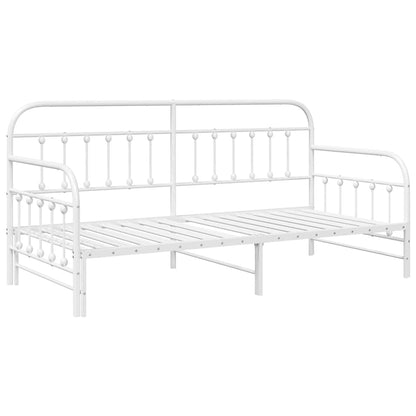 vidaXL Daybed Frame White 90 x 190 cm Powder-Coated Steel