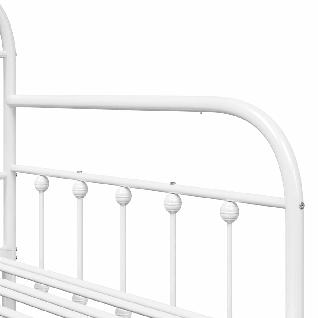 vidaXL Daybed Frame White 90 x 200 cm Powder-Coated Steel