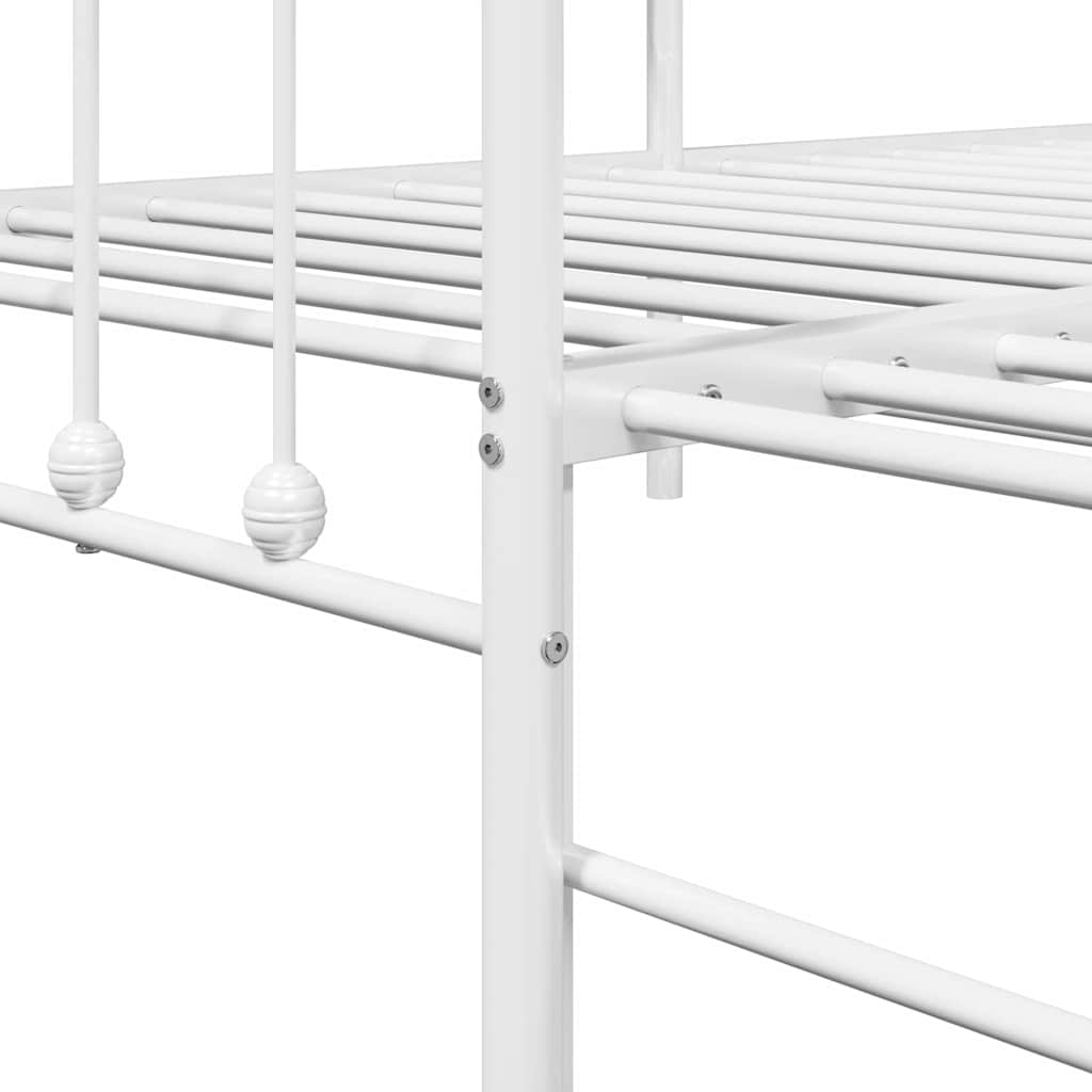 vidaXL Daybed Frame White 90 x 200 cm Powder-Coated Steel