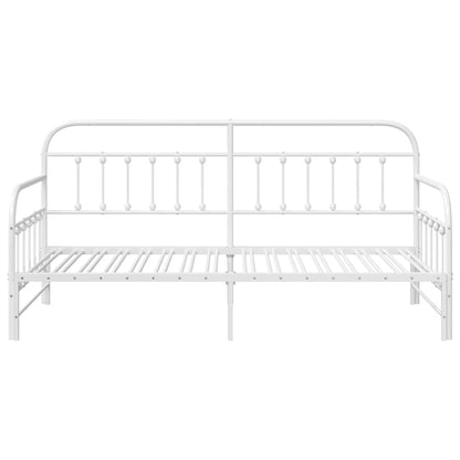 vidaXL Daybed Frame White 100 x 190 cm Powder-Coated Steel