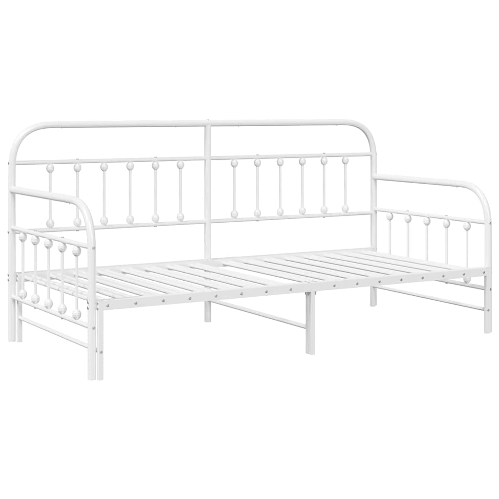 vidaXL Daybed Frame White 107 x 203 cm Powder-Coated Steel