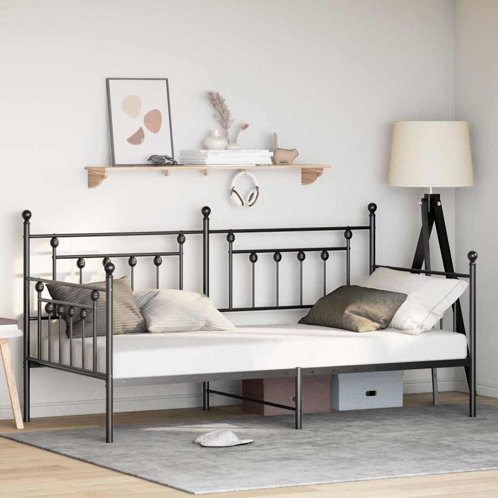 vidaXL Daybed Frame Black 100 x 190 cm Steel