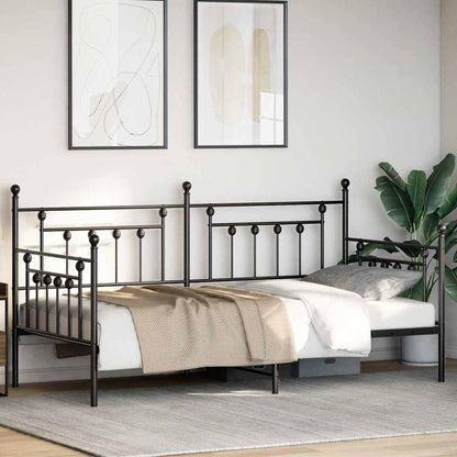 vidaXL Daybed Frame Black 107 x 203 cm Steel