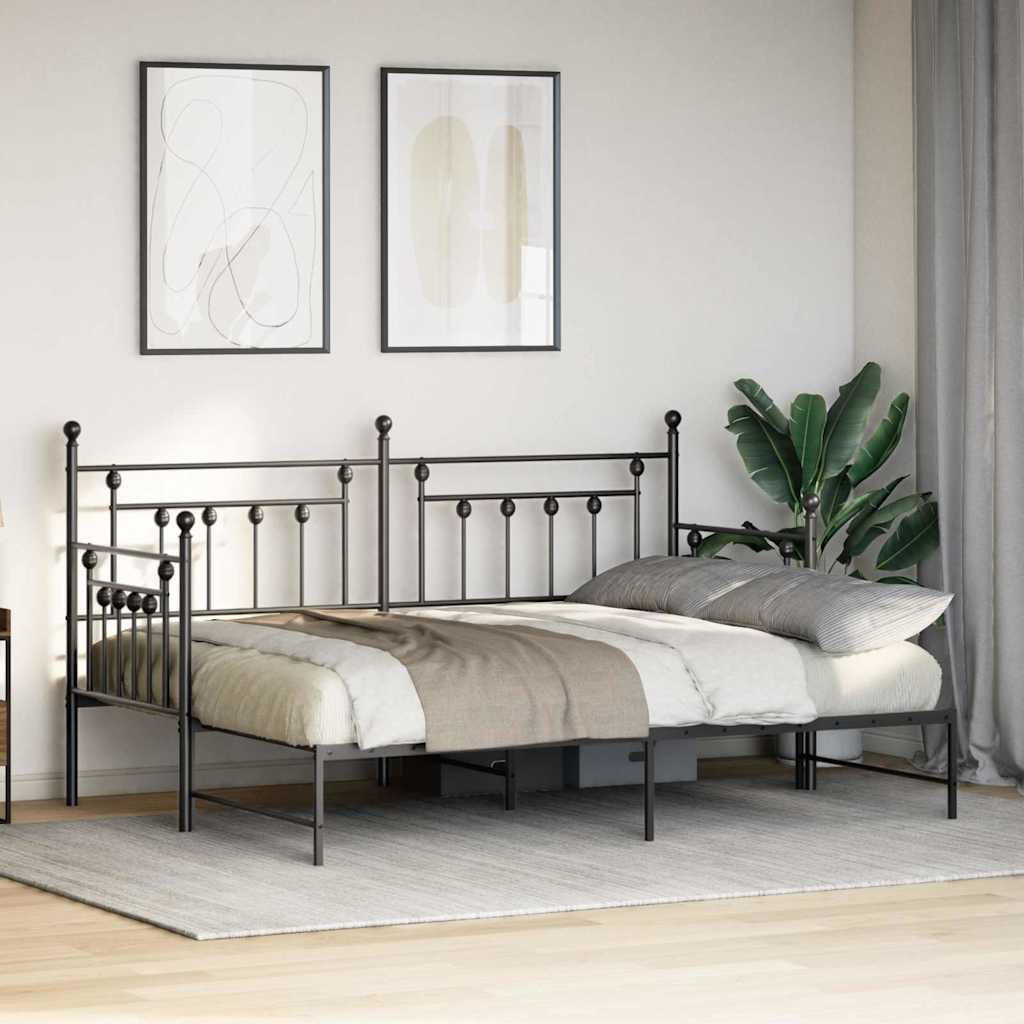 vidaXL Daybed Frame Black 75 x 190 cm Steel