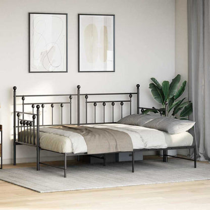 vidaXL Daybed Frame Black 75 x 190 cm Steel