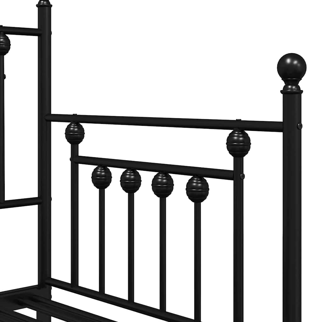 vidaXL Daybed Frame Black 80 x 200 cm Steel