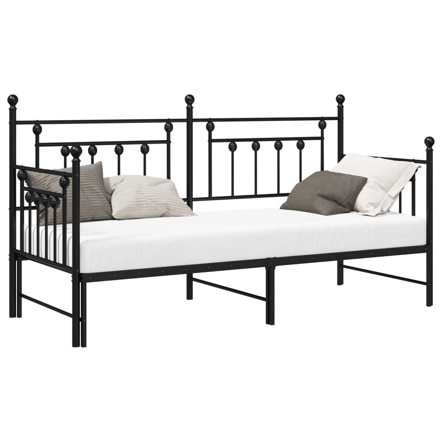 vidaXL Daybed Frame Black 80 x 200 cm Steel