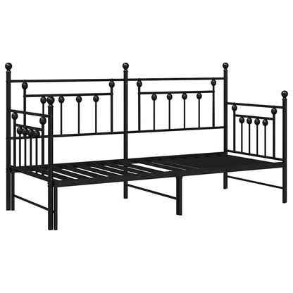 vidaXL Daybed Frame Black 80 x 200 cm Steel