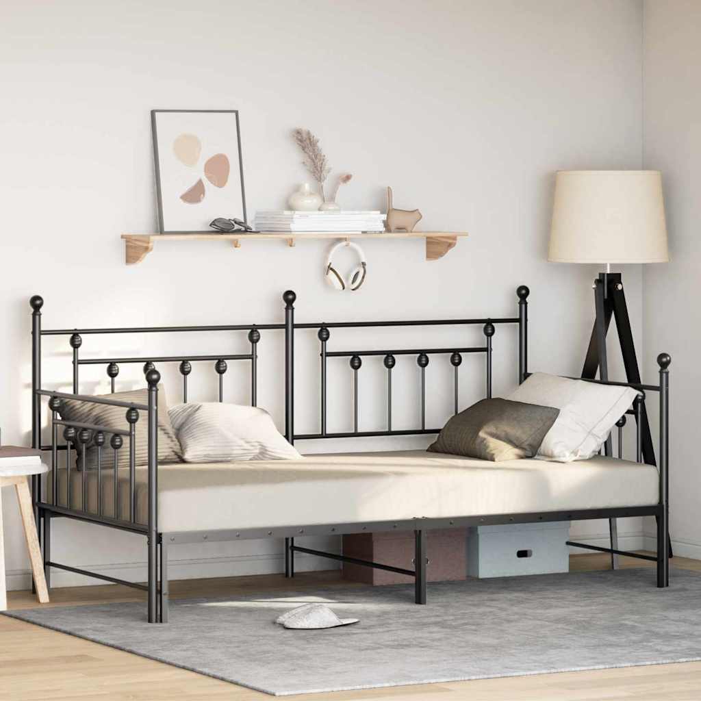 vidaXL Daybed Frame Black 107 x 203 cm Steel