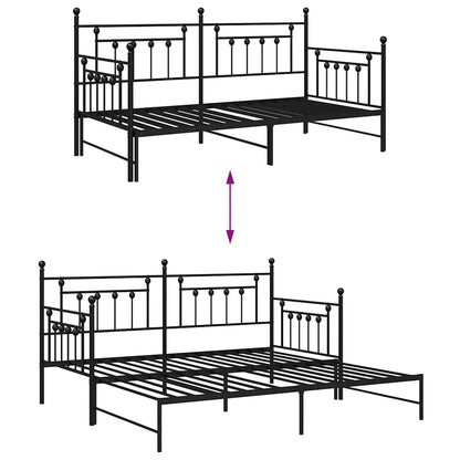 vidaXL Daybed Frame Black 107 x 203 cm Steel
