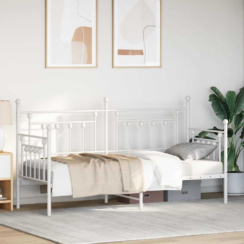 vidaXL Daybed Frame White 80 x 200 cm Steel