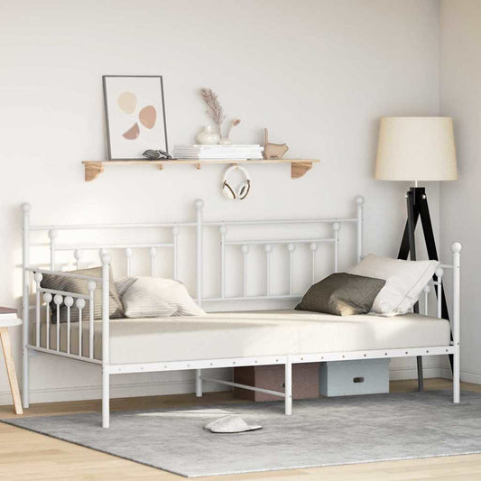 vidaXL Daybed Frame White 100 x 190 cm Steel