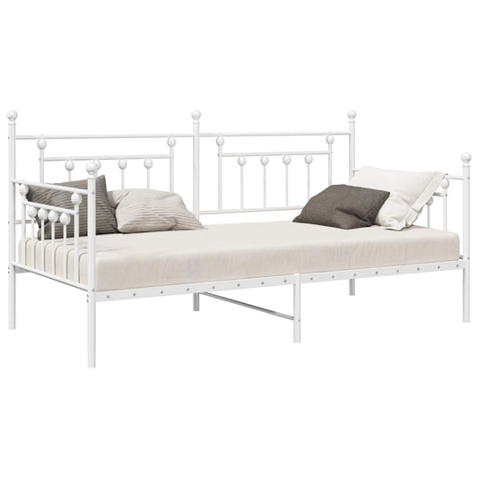 vidaXL Daybed Frame White 100 x 190 cm Steel