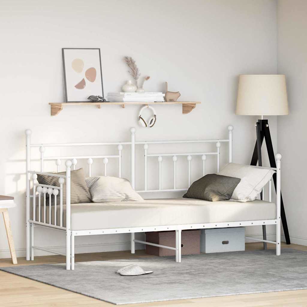 vidaXL Daybed Frame White 75 x 190 cm Steel