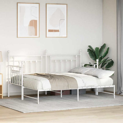 vidaXL Daybed Frame White 75 x 190 cm Steel