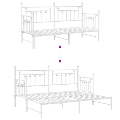 vidaXL Daybed Frame White 75 x 190 cm Steel