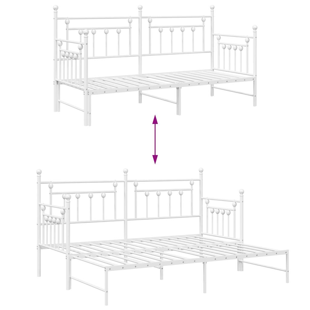vidaXL Daybed Frame White 80 x 200 cm Steel