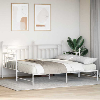 vidaXL Daybed Frame White 90 x 190 cm Steel