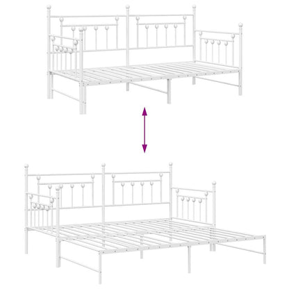 vidaXL Daybed Frame White 90 x 190 cm Steel