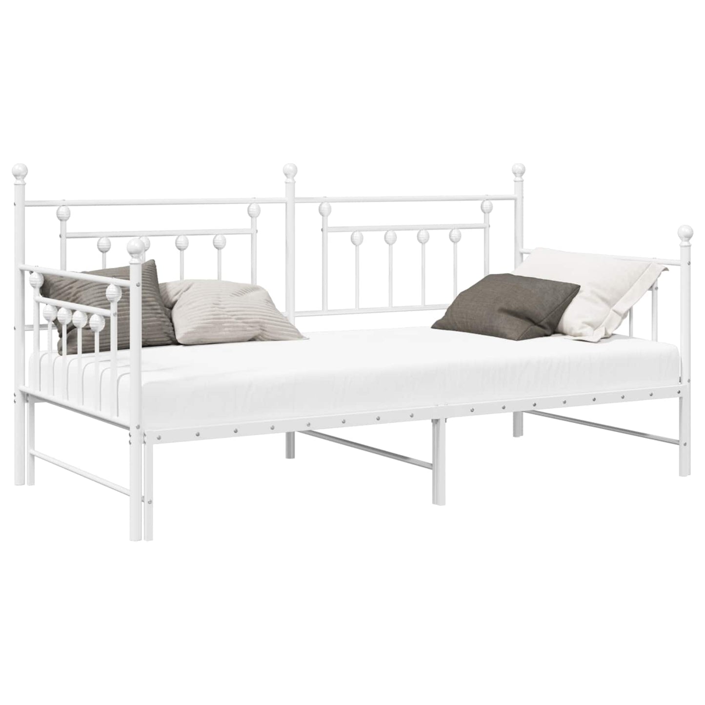 vidaXL Daybed Frame White 100 x 190 cm Steel