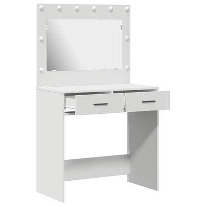 vidaXL Dressing Table White 78.5 x 41 x 135 cm Engineered Wood