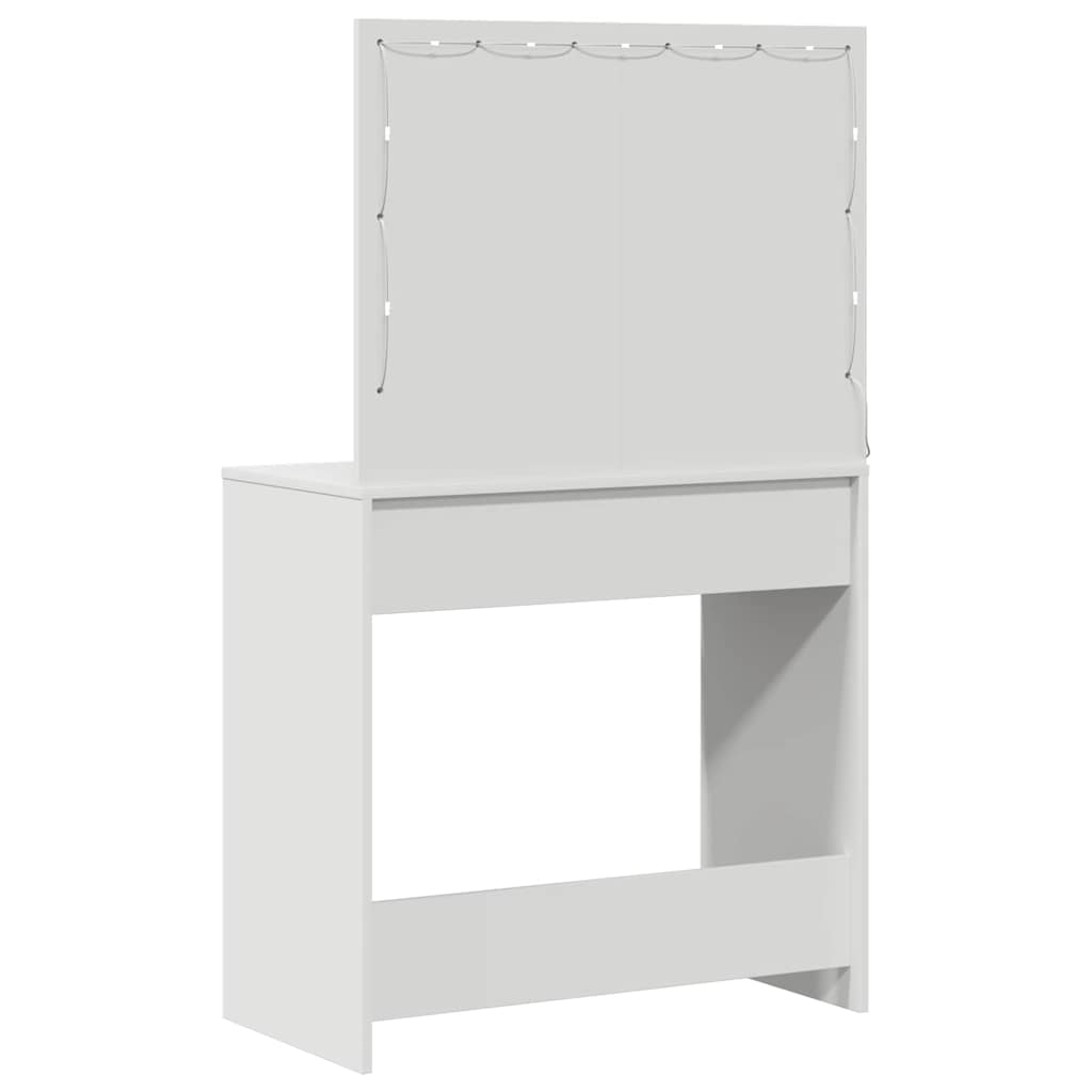vidaXL Dressing Table White 78.5 x 41 x 135 cm Engineered Wood