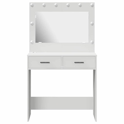vidaXL Dressing Table White 78.5 x 41 x 135 cm Engineered Wood
