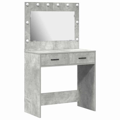 vidaXL Dressing Table Concrete Grey 78.5 x 41 x 135 cm Engineered Wood