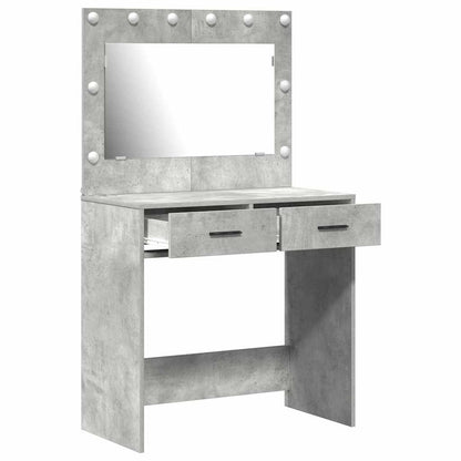vidaXL Dressing Table Concrete Grey 78.5 x 41 x 135 cm Engineered Wood