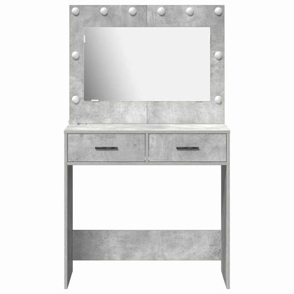 vidaXL Dressing Table Concrete Grey 78.5 x 41 x 135 cm Engineered Wood