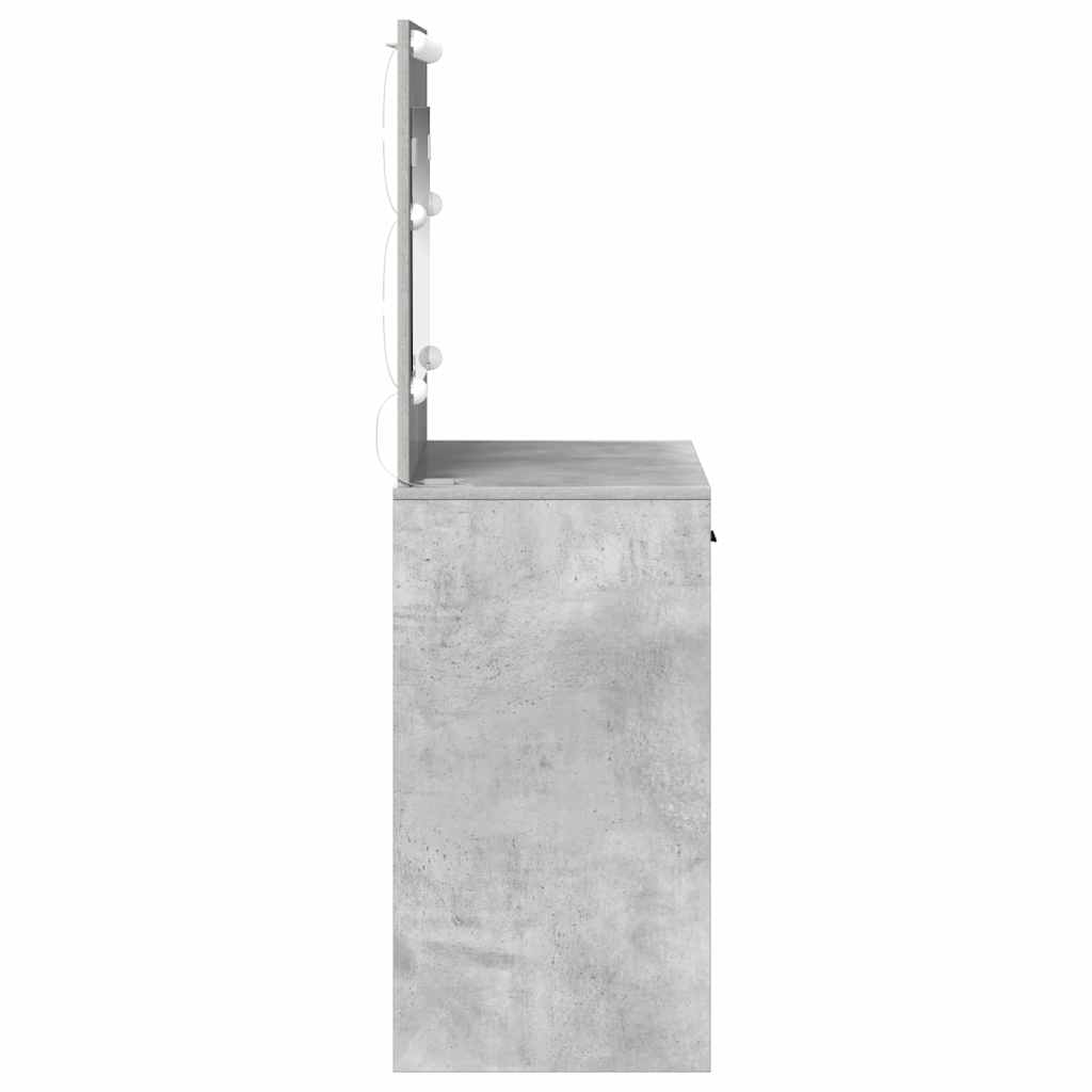 vidaXL Dressing Table Concrete Grey 78.5 x 41 x 135 cm Engineered Wood