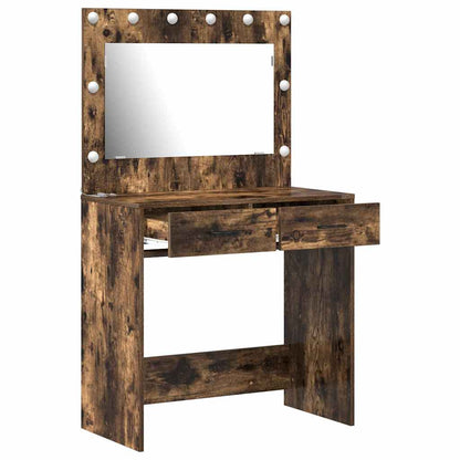 vidaXL Dressing Table Smoked Oak 78.5 x 41 x 135 cm Engineered Wood