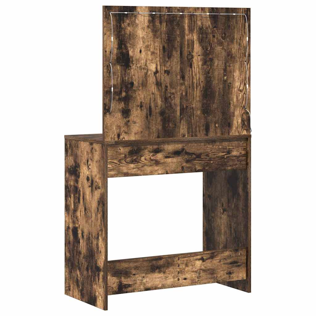 vidaXL Dressing Table Smoked Oak 78.5 x 41 x 135 cm Engineered Wood