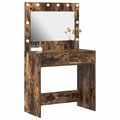 vidaXL Dressing Table Smoked Oak 78.5 x 41 x 135 cm Engineered Wood