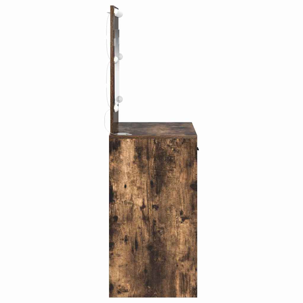 vidaXL Dressing Table Smoked Oak 78.5 x 41 x 135 cm Engineered Wood