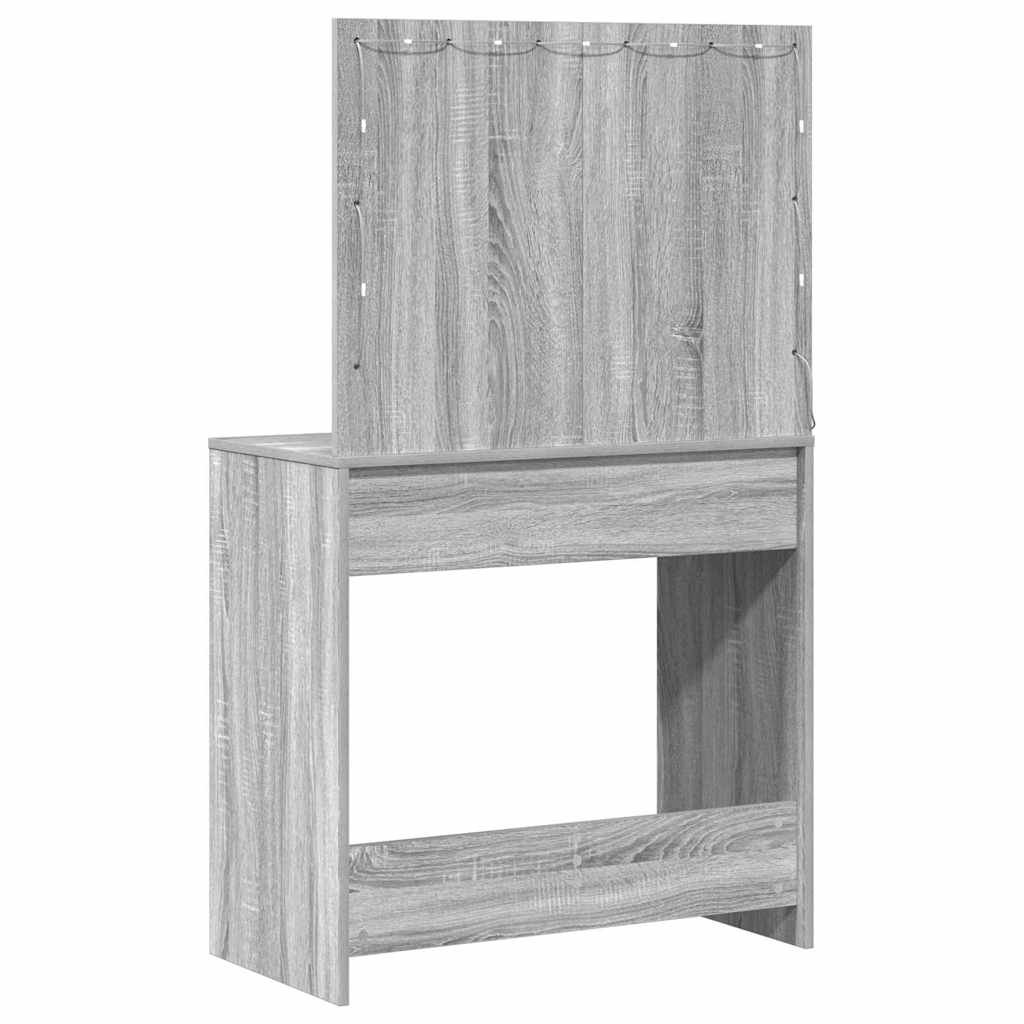 vidaXL Dressing Table Grey Sonoma 78.5 x 41 x 135 cm Engineered Wood