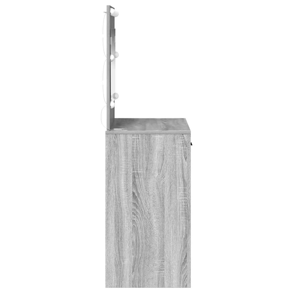 vidaXL Dressing Table Grey Sonoma 78.5 x 41 x 135 cm Engineered Wood